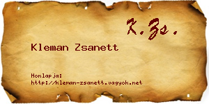 Kleman Zsanett névjegykártya